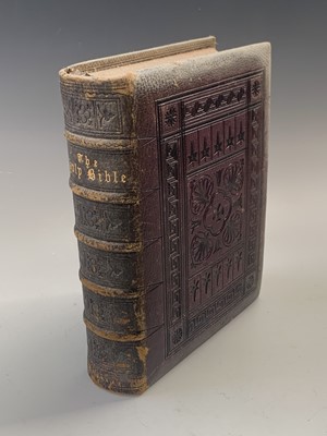 Lot 1330 - BIBLE. 'The Miniature Quarto Bible'. Mauve...