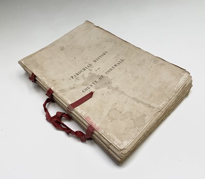Lot 1235 - 'Parochial History of the County of Cornwall'....