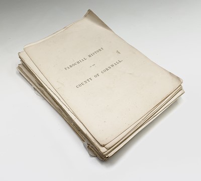 Lot 1235 - 'Parochial History of the County of Cornwall'....