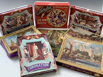 Lot 759 - Jigsaws - Walt Disney, Coronation 1953 etc - A...