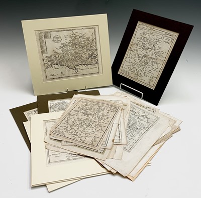 Lot 1231 - ROBERT MORDEN. Seven mounted maps including...