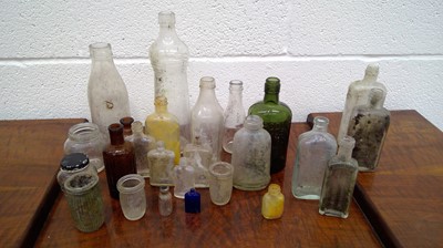 Lot 204 - Selection of various vintage glass bottles.