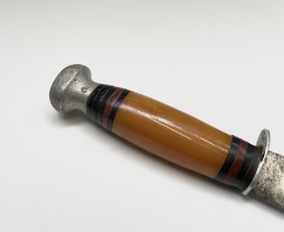 Lot 89 - An ash baton, length 68cm, in a container with...