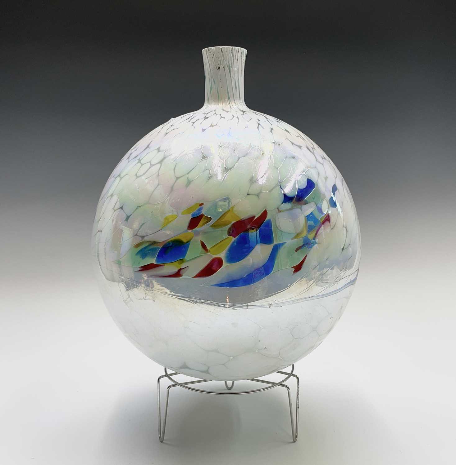 Lot 836 - A contemporary multicoloured art glass vase