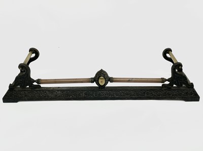 Lot 92 - A late Victorian cast iron, copper and brass...