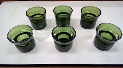 Lot 205 - Six 1960`s Dansk Designs Ltd olive green tea...