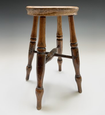 Lot 284 - An elm and beech stool, 19th century,.the...