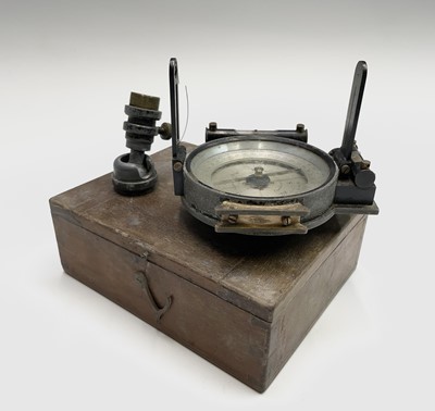 Lot 500 - A pocket theodolite, or miner's dial the 8cm...