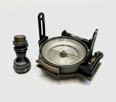 Lot 500 - A pocket theodolite, or miner's dial the 8cm...