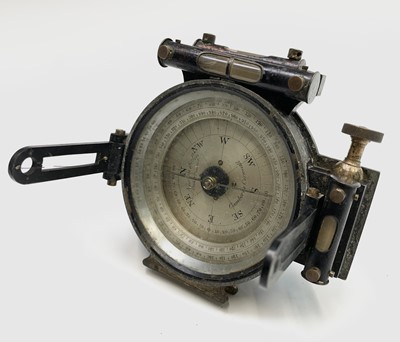 Lot 500 - A pocket theodolite, or miner's dial the 8cm...