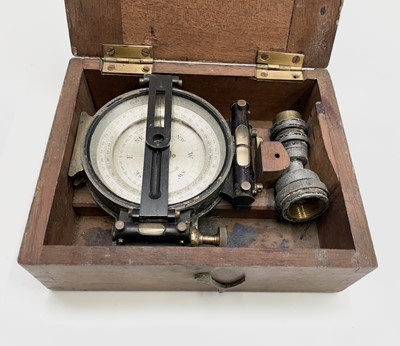 Lot 500 - A pocket theodolite, or miner's dial the 8cm...