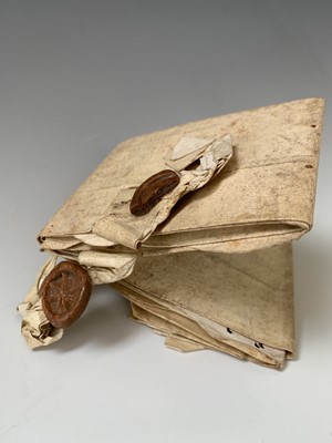 Lot 1216 - 1: INDENTURE. Fine Elizabeth I with one and a...