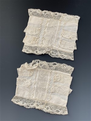 Lot 3216 - An early 19th century sheer white muslin gown...