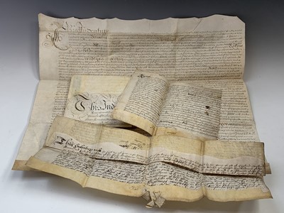 Lot 1219 - INDENTURES. A fine William and Mary, 1693 and...