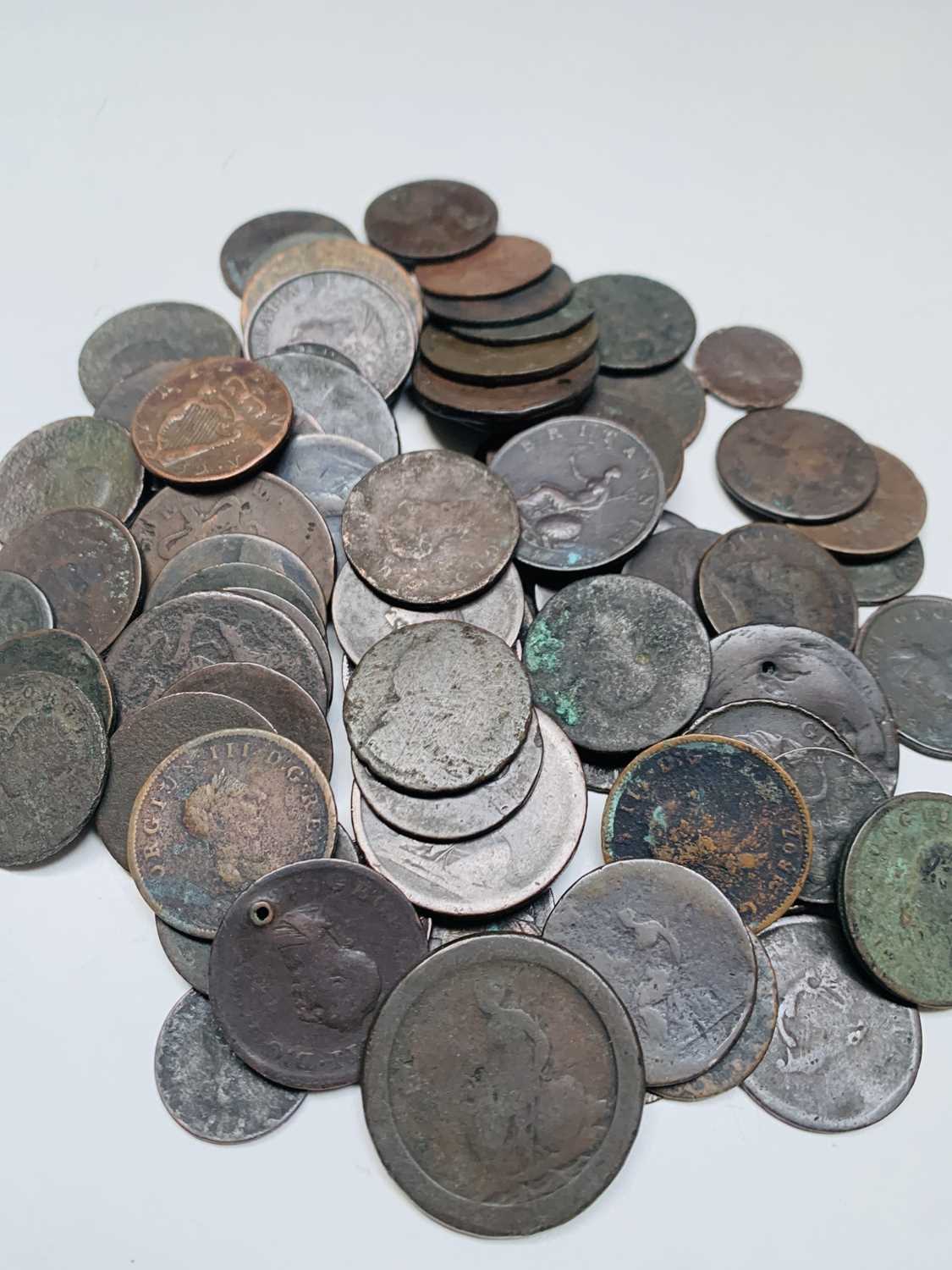 Lot 35 - Georgian Silver & Copper Coins - Lot comprises...