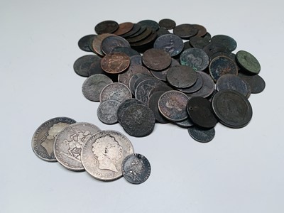 Lot 35 - Georgian Silver & Copper Coins - Lot comprises...