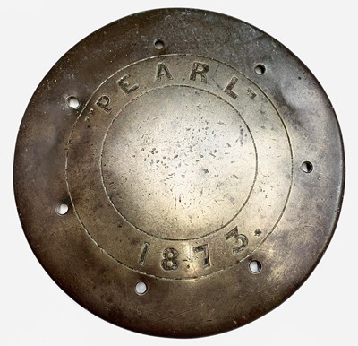 Lot 433 - Traction Engine Front Plate ? - A bronze front...