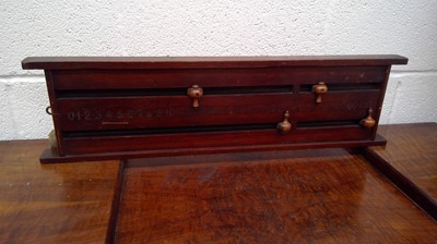 Lot 223 - Victorian mahogany Billiard/Snooker scoreboard...