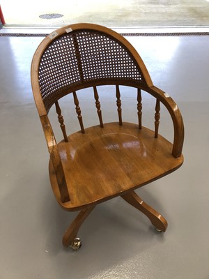 Lot 256 - Captain's chair with Bergere back.