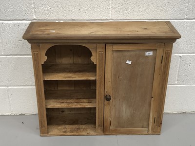 Lot 258 - Early 20th-century pine hang cupboard, height...