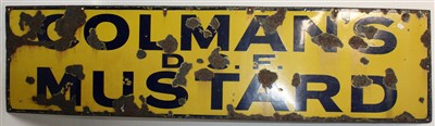 Lot 217 - An enamel advertising sign 'Colman's Mustard',...