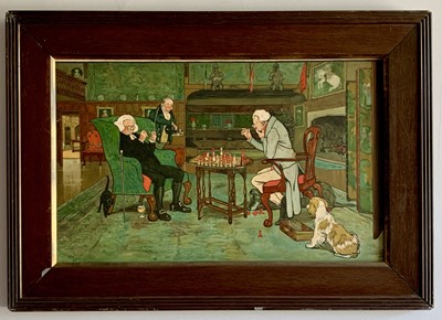 Lot 1429 - After Cecil ALDIN Gaming in a Gentleman's Club...