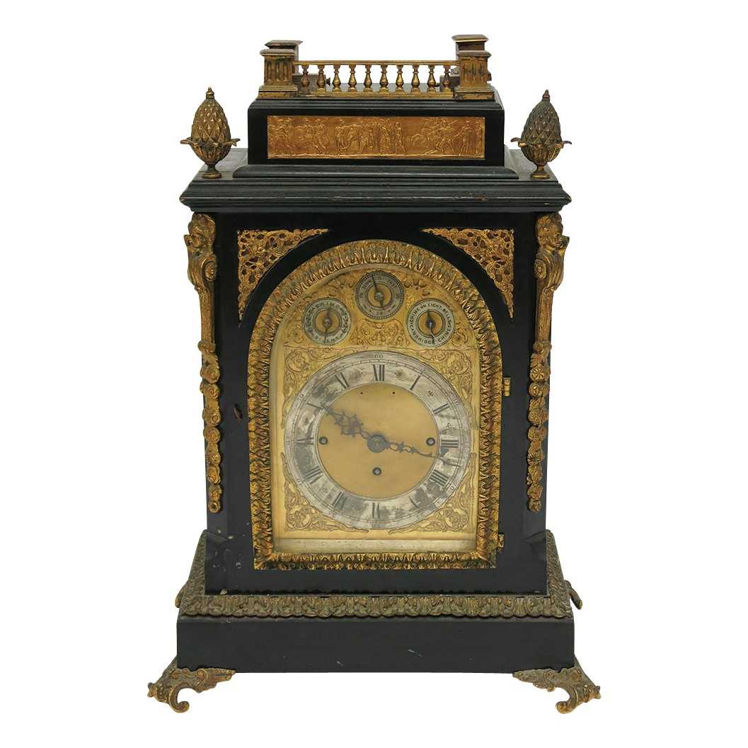 Lot 3007 - An ebonised and gilt metal mounted musical...
