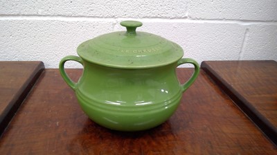 Lot 236 - Le Creuset stoneware large bean pot.