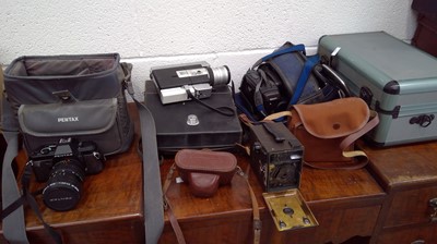 Lot 238 - Canon Super 8, Conway Vintage Box Camera along...