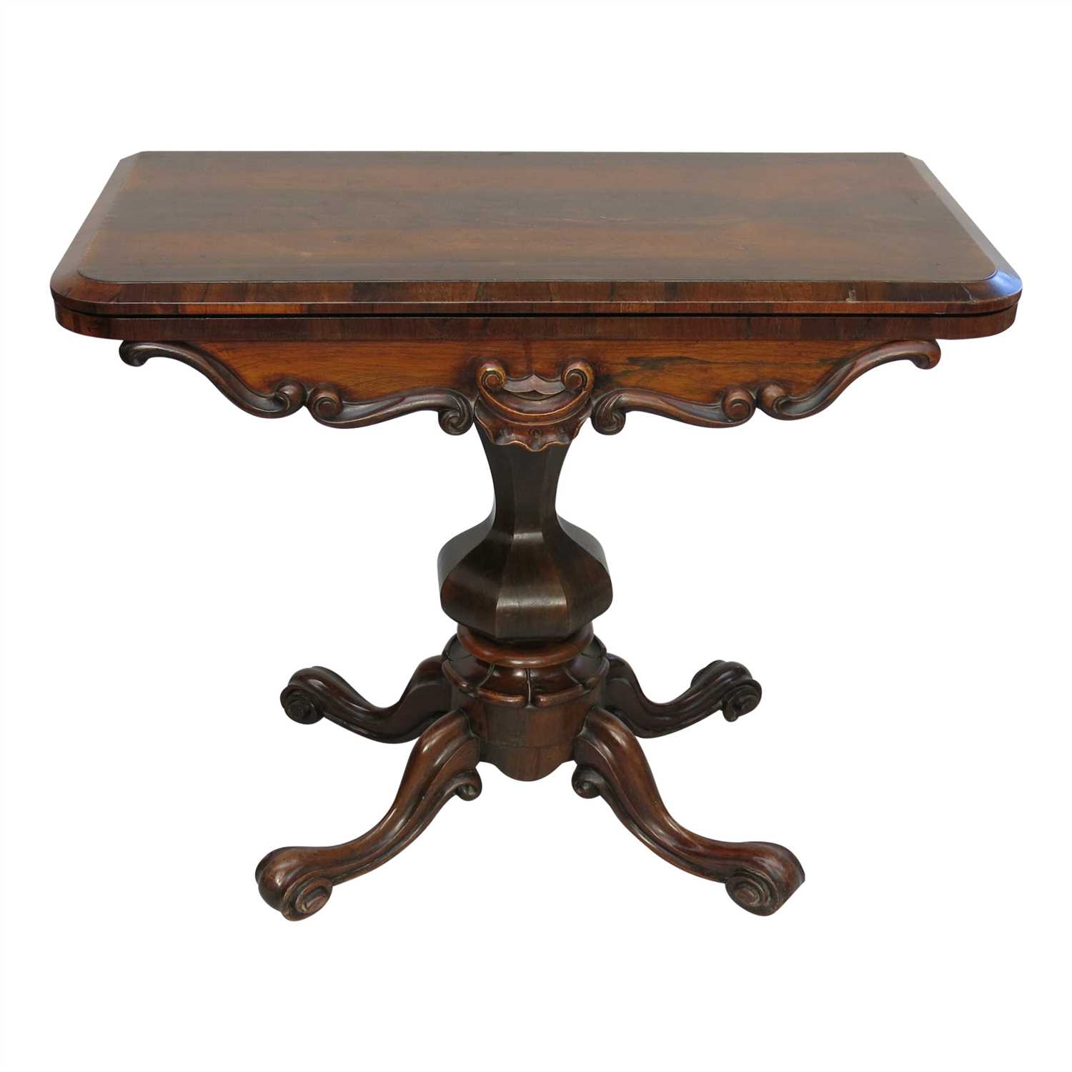 Lot 3314 A Victorian rosewood card table, height