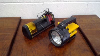 Lot 272 - A pair of large handheld torches along with a...