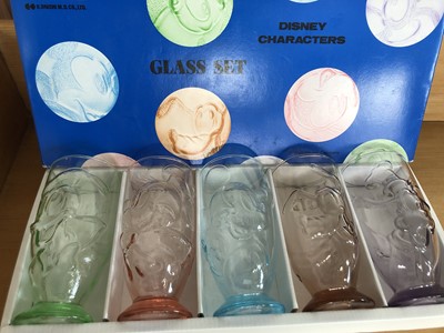 Lot 283 - Disney characters glass set by K.Onishi.co,LTD,...