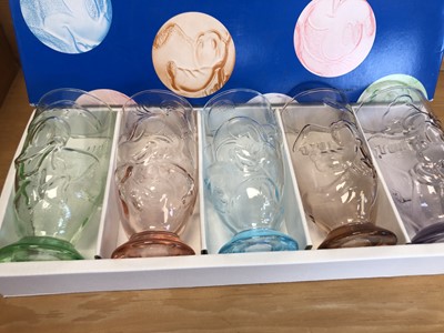 Lot 283 - Disney characters glass set by K.Onishi.co,LTD,...