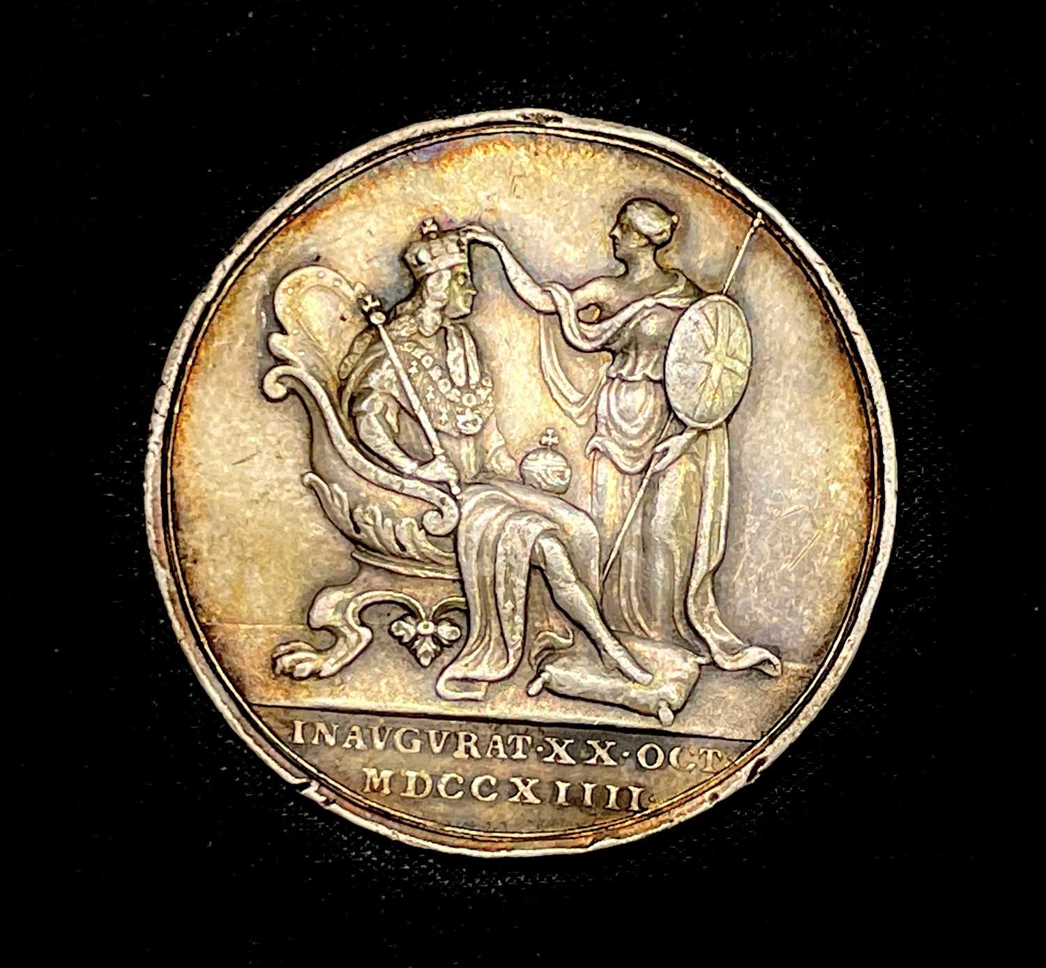 Lot 7 - George I 1714 Silver Coronation Medallion. The...