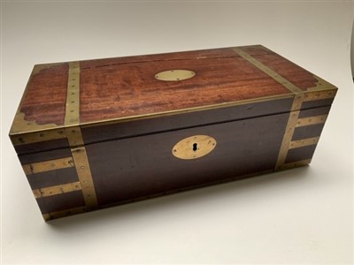 Lot 160 - A George III campaign writing slope by Gaimes...