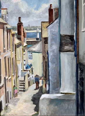 Lot 415 - Anne ALLEN Bailey's Lane, St Ives Oil on...