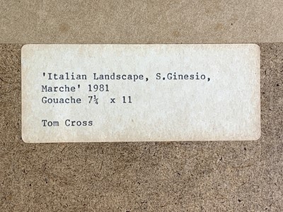 Lot 89 - Tom CROSS (1931-2009) Italian landscape,...