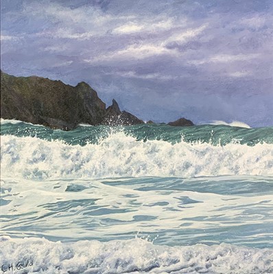 Lot 453 - Clive H GOULD Headland at Marloes Acrylic on...