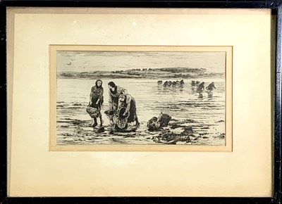 Lot 1190 - Colin HUNTER (1841-1904) The Mussel Gatherers...