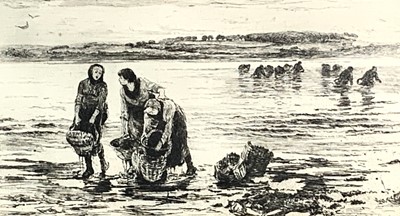Lot 1190 - Colin HUNTER (1841-1904) The Mussel Gatherers...