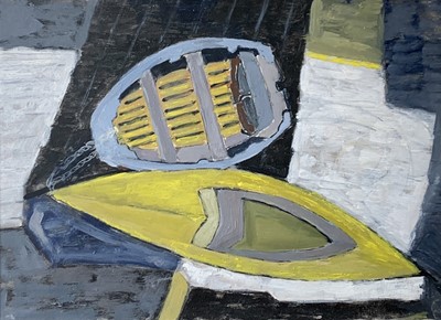 Lot 380 - Rosina ROGERS (1918-2011) Grey and Yellow...