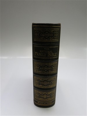 Lot 72 - The National Family Bible, leather bound with...