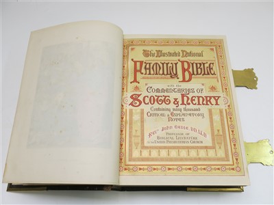 Lot 72 - The National Family Bible, leather bound with...