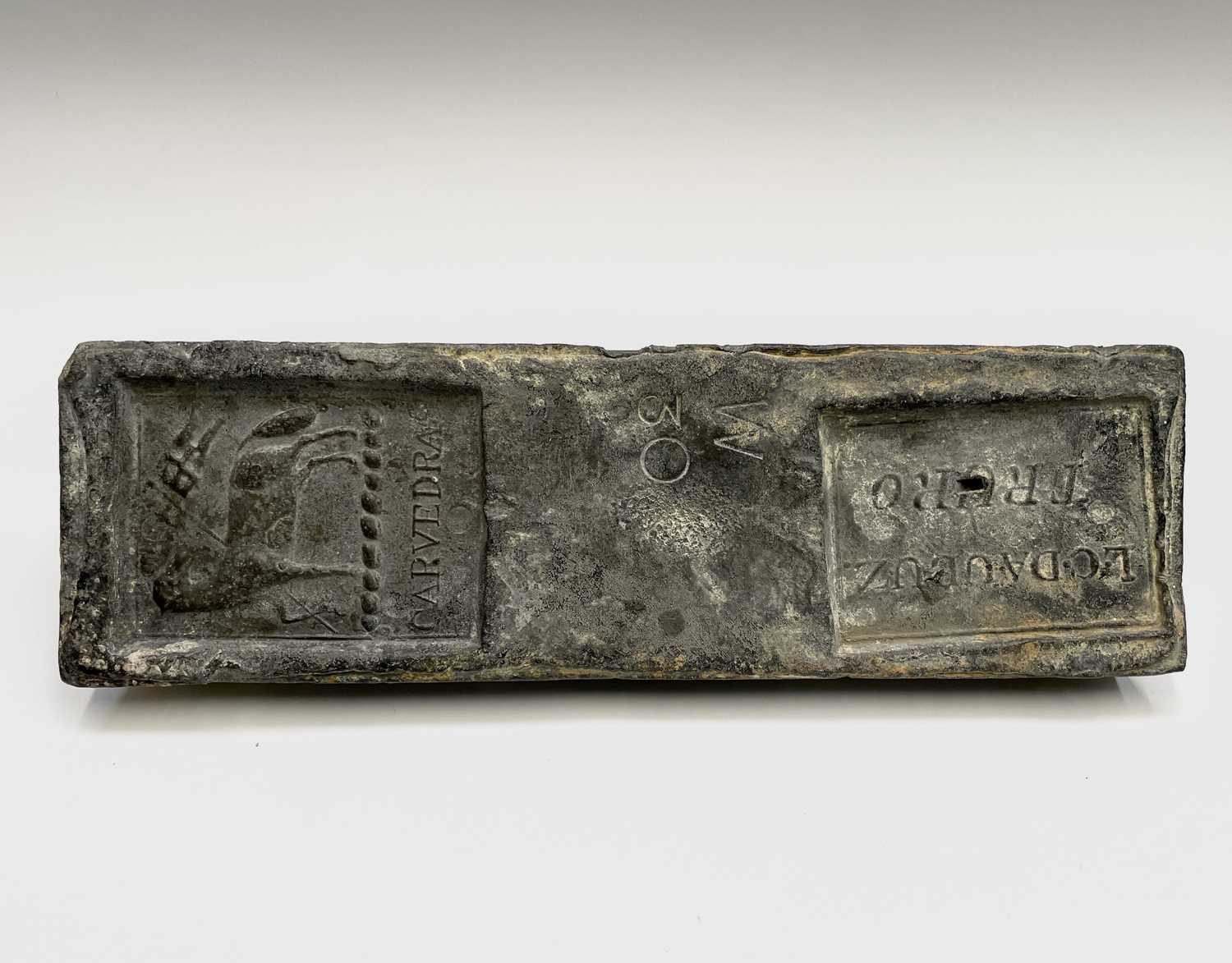 Lot 5 A 19th century Cornish tin ingot from the