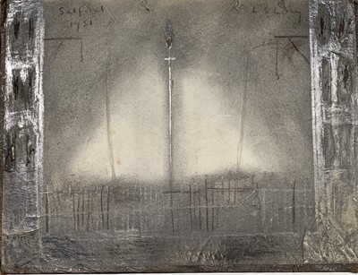 Lot 1201 - Lowry? Street Light Mixed media 22x29cm