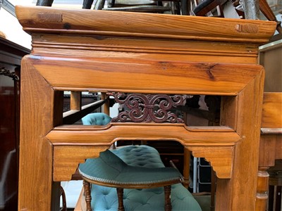 Lot 746 - A large Chinese hardwood altar table, the...