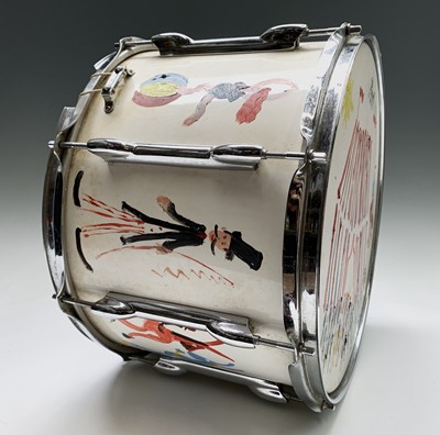 Lot 131 - Simeon STAFFORD (b.1956) A drum painted with...