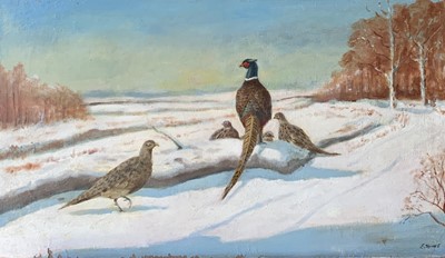 Lot 1252 - Edward HYNES (1897-1982) Pheasant in a Winter...