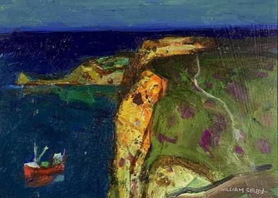 Lot 1078 - William Selby (1933) Coast Oil on board Signed...