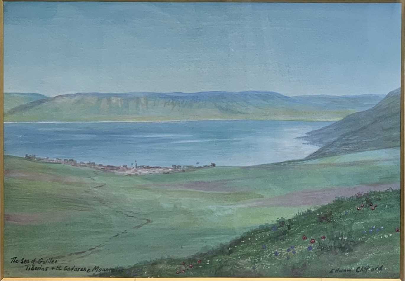 Lot 1253 - Edward CLIFFORD (1844-1907) The Sea of Galilee,...